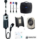 Enerjitem Ayarlı 7/11/22 Kw Elektrikli Araç Taşınabilir Şarj Istasyonu,değişebilir Başlık 220'V/380 V'dan Şarj