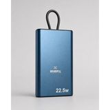 Enerx ENR-P10MTK Powerbank 10000 Mah 22.5W Hızlı Şarj, Dahili Type-C Kablolu Yeni Nesil Metal Kasa Taşınabilir Şarj Cihazı - Mavi