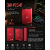Enerx ENR-P20MT Powerbank 20000 Mah 22.5W Hızlı Şarj, Yeni Nesil Metal Kasa Taşınabilir Şarj Cihazı - Kırmızı