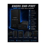 ENERX ENR-P30T 30.000 mAh 22.5Watt Hızlı Şarj Powerbank – Siyah