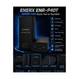 ENERX ENR-P40T 40.000 mAh 22.5Watt Hızlı Şarj Powerbank – Siyah