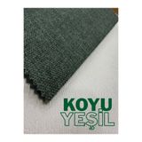 Enesar Home Koyu Yeşil Döşemelik Keten Kumaş Premıum Dokuma