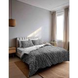 Enessa Çift Kişilik Nevresim Takımı Leopar Desenli Siyah 200 x 220 cm - 200 x 220 cm - Beyaz - Siyah