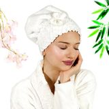 Enex Life Saç Kurulama Havlusu Banyo Duş Bonesi - 1 Adet Banyo Havlusu, 1 Adet El Havlusu, 1 Adet Yüz Havlusu - Beyaz