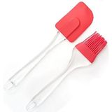 Enfa Akrilik Saplı Silikon Yumurta Fırçası ve Pasta Spatula 2li Set - 1 Adet