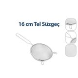 Enfa ENF-1296 Tel Süzgeç Metal Saplı 16cm Kulaklı