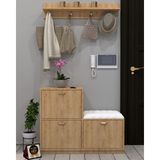 Enfa Store Cardenas Portmanto,ayakkabılık,mdf,çok Amaçlı Dolap,minderli Portmanto,sedirli Portmanto,minderli Ayakkabılık,sedirli Ayakkabılık - Açık Ceviz