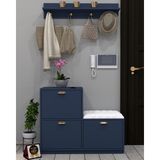 Enfa Store Cardenas Portmanto,ayakkabılık,mdf,çok Amaçlı Dolap,minderli Portmanto,sedirli Portmanto,minderli Ayakkabılık,sedirli Ayakkabılık - Mavi