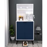 Enfa Store Carıno 2MDF Kahve Köşesi,mutfak Dolabı,çok Amaçlı Dolap - Beyaz - Mavi