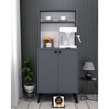 Enfa Store Carıno 2MDF Kahve Köşesi,mutfak Dolabı,çok Amaçlı Dolap - Gri