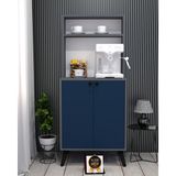 Enfa Store Carıno 2MDF Kahve Köşesi,mutfak Dolabı,çok Amaçlı Dolap - Mavi - Gri