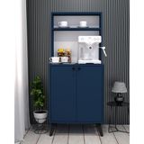 Enfa Store Carıno 2MDF Kahve Köşesi,mutfak Dolabı,çok Amaçlı Dolap - Mavi