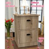 Enfa Store Gloin Gizli Bölmeli Komodin,mdf,kurulu Gönderilir,montaj Gerekmez,komidin,mdf Komodin,komodin - Ceviz