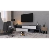 Enfa Store Modern 2 Tv ÜNITESI, Mdf,kolay Kurulum,tv Sehpa - Gri - Beyaz