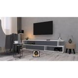 Enfa Store Modern 2 Tv ÜNITESI,%100 Mdf,kolay Kurulum,tv Sehpa - Gri - Beyaz