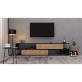 Enfa Store Modern 3 Tv ÜNITESI,Mdf,tv Sehpa - Siyah - Ceviz - siyah ceviz 8