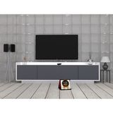 Enfa Store Molto 2 Tv ÜNITESI, Mdf,kolay Kurulum,tv Sehpa - Beyaz - Antrasit - 180 cm