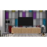 Enfa Store Molto Tv ÜNITESI, Mdf,kolay Kurulum ,tv Sehpa,tv Dolabı - Beyaz - Ceviz - 160