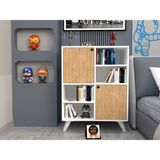 Enfa Store Square Çok Amaçlı DOLAP, Mdf,çocuk Dolabı,mutfak Dolabı,banyo Dolabı - Beyaz - Ceviz