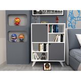Enfa Store Square Çok Amaçlı DOLAP, Mdf,çocuk Dolabı,mutfak Dolabı,banyo Dolabı - Beyaz - Gri