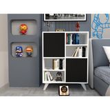 Enfa Store Square Çok Amaçlı DOLAP, Mdf,çocuk Dolabı,mutfak Dolabı,banyo Dolabı - Beyaz - Siyah