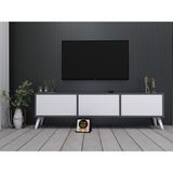 Enfa Store Trejo Tv Ünitesi,Mdf - Beyaz - Antrasit - Gri - 180
