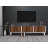 Enfa Store Trejo Tv Ünitesi,mdf,tv Sehpa,tv Dolap,kolay Kurulum - 160 cm - Koyu Ceviz - Beyaz