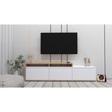 Enfa Store Velo 3 Tv Ünitesi,mdf,tv Sehpa,tv Dolap,kolay Kurulum - Beyaz - Ceviz - 160