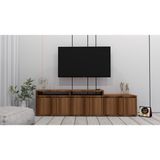 Enfa Store Velo 3 Tv Ünitesi,mdf,tv Sehpa,tv Dolap,kolay Kurulum - Koyu Ceviz - 180