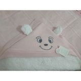 Enfal Bebe Wersoft 3 Iplik Triko Içi Polar Lı Kışlık Kapüşonlu Battaniye 90 x 80 cm - Pembe