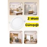 ENFE 3W Slim Yuvarlak Led Panel ◆ Gün Işığı ◆ Enerji Tasarruflu İnce Tasarım Aydınlatma