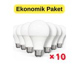 ENFE 9w Led Ampul Beyaz Işık E27 Duy Uyumlu Tasarruflu 10'lu Ekonomik Paket Ev Ofis Tavan Aydınlatma