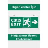 Enfe Şarjlı Led Sağ Yön Acil Çıkış Armatürü Exit Tabelalı | Elektrik Kesintisinde Otomatik Devreye Giren