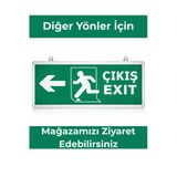 Enfe Şarjlı Led Sol Yön Acil Çıkış Armatürü Exit Tabelalı | Elektrik Kesintisinde Otomatik Devreye Giren