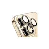 Enfein iPhone 15 Pro / 15 Pro Max İle Uyumlu CmCov Kamera Lens Koruyucu Kolay Tak Çıkar Ergonomik İnce Tasarım Kırılma Ve Çizilme Önleyici Gold