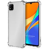 Enfein Xiaomi Redmi 9C İle Uyumlu Kılıf Köşe Korumalı Hard Case Harika Kalıp Kesimi Kalınlaştırılmış Silikon Kenarlar Antişok Sert Silikon Şeffaf