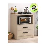 ENG AHŞAP Kumtaşı MDF Mini Midi Fırın Dolabı Çekmeceli Çok Amaçlı Mutfak Dolabı