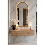 Eng Ahşap Modern Mdf Beyaz 2 Kapaklı Makyaj Masası - Dresuar - Safir Meşe
