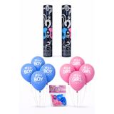 ENG PARTİ DÜNYASI Cinsiyet Belirleme Parti Seti – 2 Adet Pembe Konfeti ve 10 Adet It’s a Boy / It’s a Girl Balonu