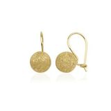 Engin Gold 14 Ayar Altın Sallantılı Top Küpe
