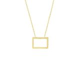Engin Gold 14k Altın Dikdörtgen Geometrik Kolye