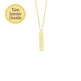 Engin Gold 14k Altın Dikey İsim Kolye