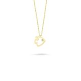 Engin Gold 14k Altın Tektaş Balık Kolye
