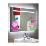 ENGINPRINT Peppa Diş Fırçalıyor Bebek Ve Çocuk Odası Dekoratif Duvar Çıkartması Sticker