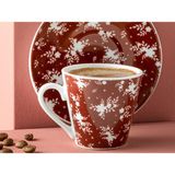 English Home 2 Adet Bordo Lustre Porselen Kahve Fincan Takımı 80 ml Şık Sunum İçin