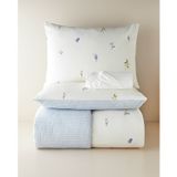 English Home 909789980 Flowery Kolay Ütülenir Çarşaflı Çift Kişilik Nevresim Takımı 200X220 Cm Mavi - Yeşil