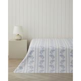 English Home Allure Tek Kişilik Pike 150X220 cm Mavi Pamuklu Desenli 1 Parça
