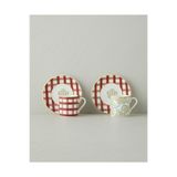 English Home Almeda New Bone China 4 Parça 2 Kişilik Kahve Fincan Takımı 80 ml Bordo