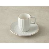 English Home Angely New Bone China Kahve Fincan Takımı 4 Parça 2 Kişilik Gri