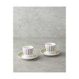 English Home Arian Bone Porselen 4 Parça 2 Kişilik Kahve Fincan Takımı 90 ml Yeşil-mor